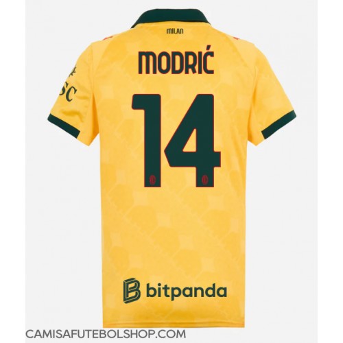Camisa de time de futebol AC Milan Luka Modric #14 Replicas 3º Equipamento Feminina 2025-26 Manga Curta